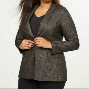 Lane Bryant The Bryant Blazer Sz 20 Metallic Sparkly Disco Chic Shimmer Plussize